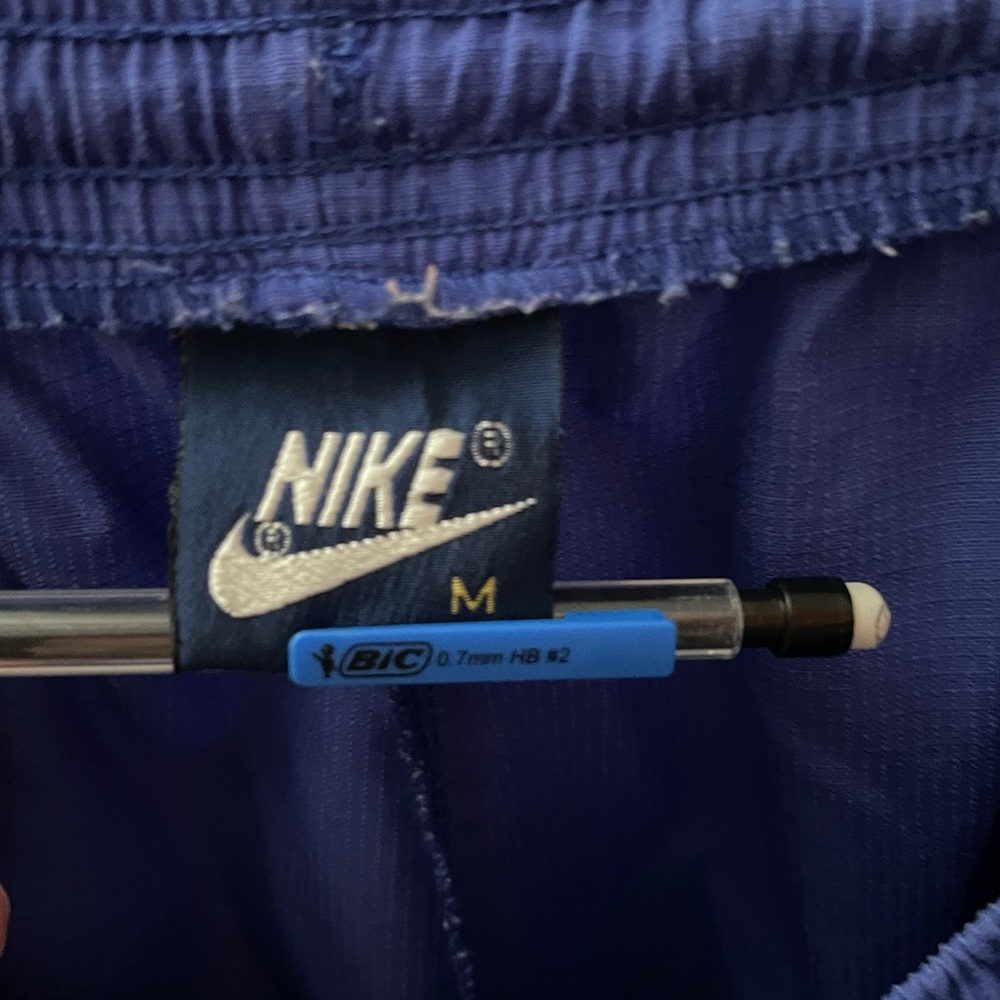 Vintage Nike Track Suit / Windbreaker Light Royal Blue Top & Bottom Medium - Picture 7 of 10